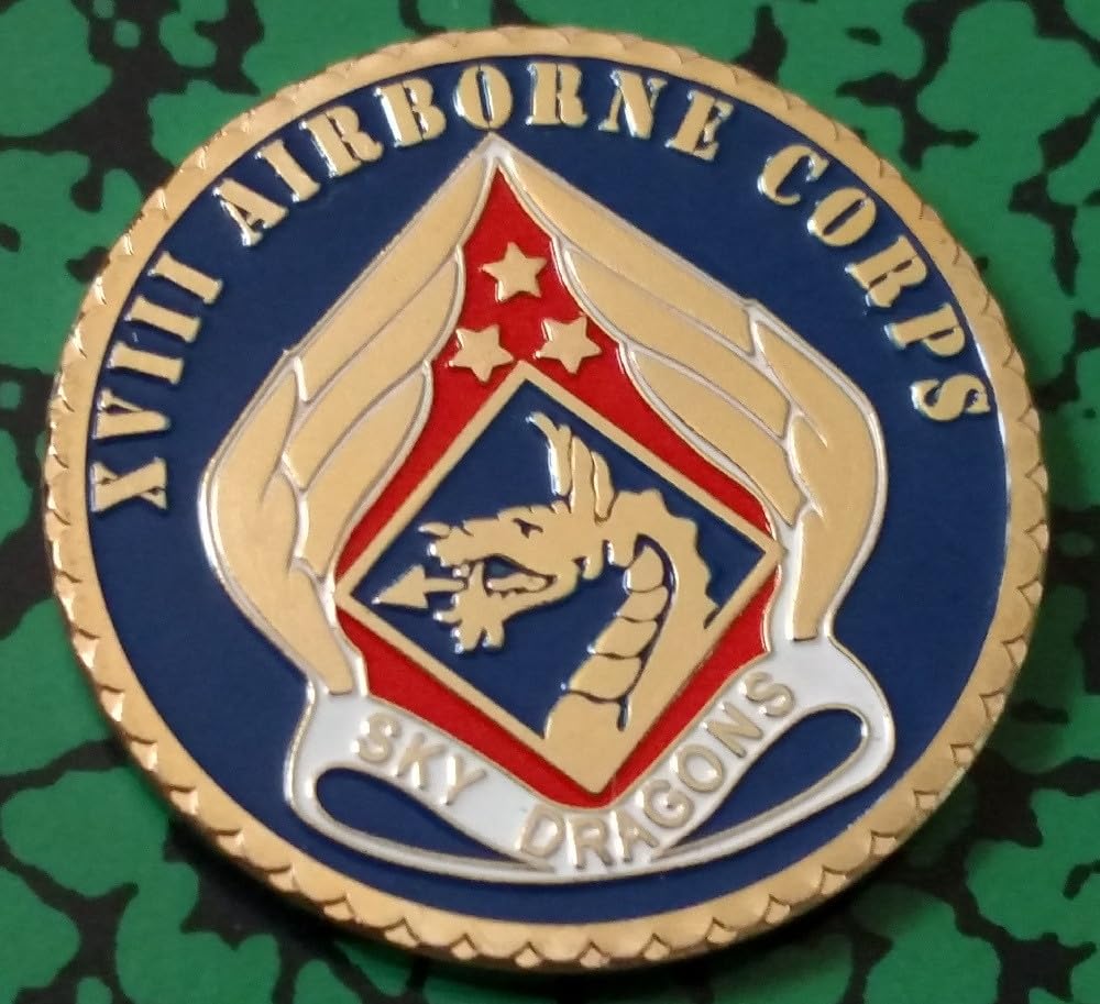 Amazon.com: Army 18th Sky Dragons Airborne Corps Blue #1062